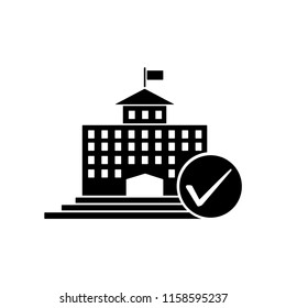 university building icon vector template
