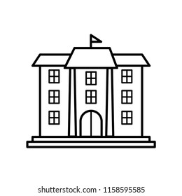 university building icon vector template