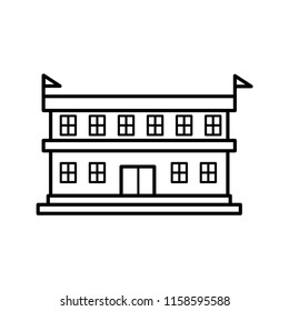 university building icon vector template