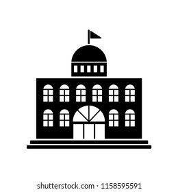 university building icon vector template