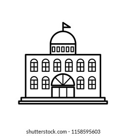 university building icon vector template