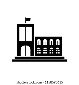 university building icon vector template