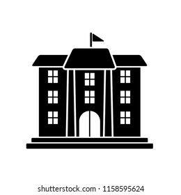 university building icon vector template