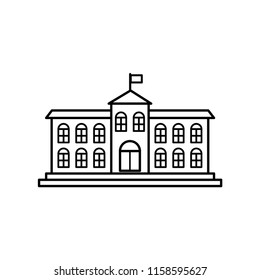 University Building Icon Vector Template Stock Vector (Royalty Free ...