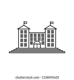 university building icon vector template