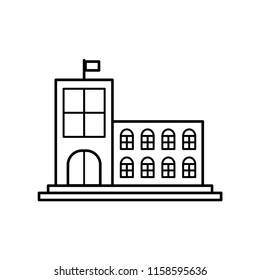 university building icon vector template
