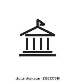 university building icon vector template
