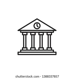 university building icon vector template