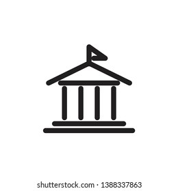 university building icon vector template
