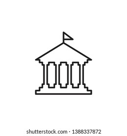 university building icon vector template