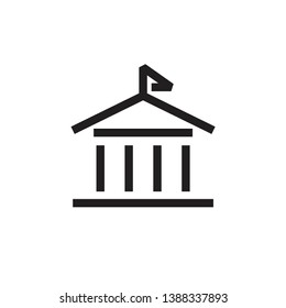 university building icon vector template