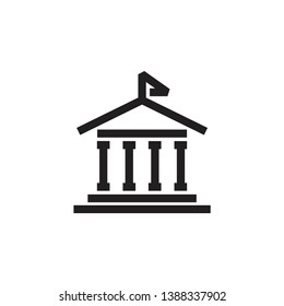 university building icon vector template