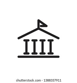 university building icon vector template