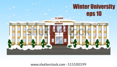  University building vector illustration