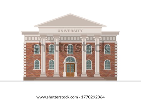 University building vector illustration isolated on white background