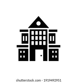 University building vector solid icon style illustration. 