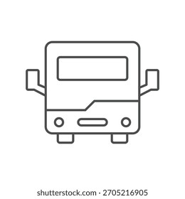 Icono de línea de autobús universitario, Vector, píxel perfecto, archivo ilustrador 