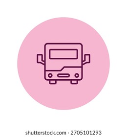 Autobús universitario pentaglow, Vector, píxel perfecto, archivo ilustrador 