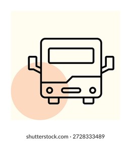 Vector del autobús de la universidad, pixel perfecto, archivo del ilustrador 