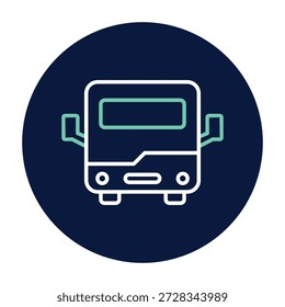 Vector del autobús de la universidad, pixel perfecto, archivo del ilustrador 