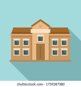 University campus icon. Flat illustration of university campus vector icon for web design