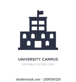 university campus icon on white background. Simple element illustration from Buildings concept. university campus icon symbol design.