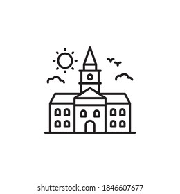 University Campus icon in vector. Logotype
