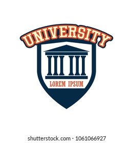 university / campus logo with text space for your slogan / tag line, vector illustration