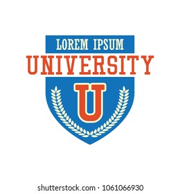 university / campus logo with text space for your slogan / tag line, vector illustration
