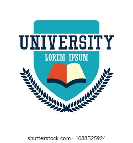 university / campus logo with text space for your slogan / tag line, vector illustration