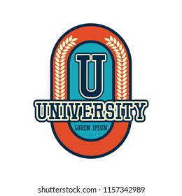 university / campus logo with text space for your slogan / tag line, vector illustration