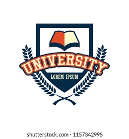 university / campus logo with text space for your slogan / tag line, vector illustration