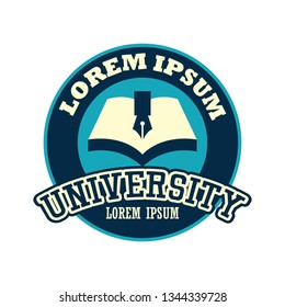 university / campus logo with text space for your slogan / tag line, vector illustration