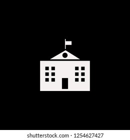 university campus vector icon. flat university campus design. university campus illustration for graphic 