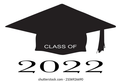 A university cap with the legend Class of 2022 over a white background