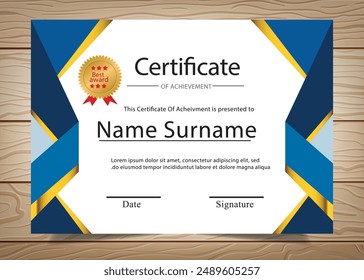 University certificate template vector for free