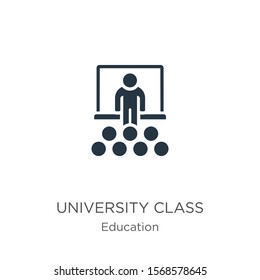 University class icon vector. Trendy flat university class icon from education collection isolated on white background. Vector illustration can be used for web and mobile graphic design, logo, eps10