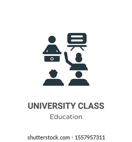 University class vector icon on white background. Flat vector university class icon symbol sign from modern education collection for mobile concept and web apps design.