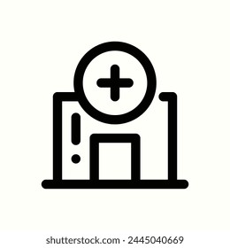 university, clinic icon, isolated icon in light background, perfect for website, blog, logo, graphic design, social media, UI, mobile app