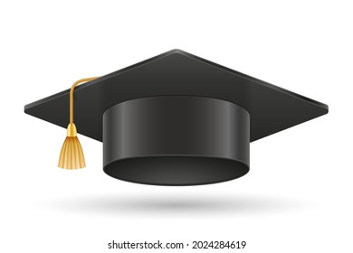 university college and academy graduate hat vector illustration isolated on white background