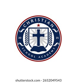 University and College Christian Academy High School Education Crests and Logo Emblems