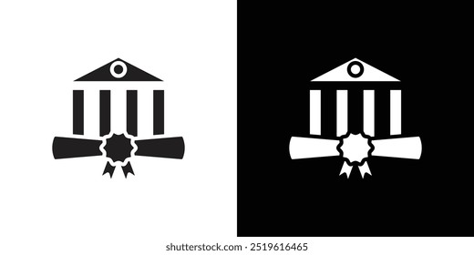 University college degree icon linear logo isolated
