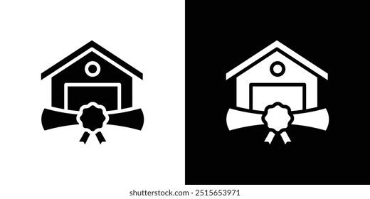 University, college degree icon logo set vector
