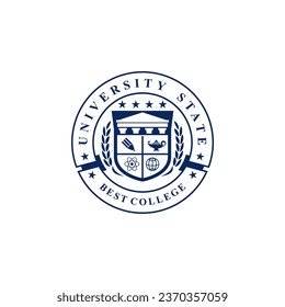 University and College High School Education Crests and Logo Emblems