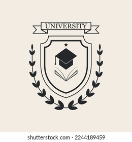 university and college line art logo vector design