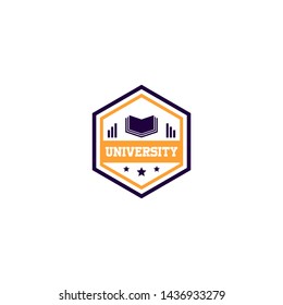 University College Logo Badges Emblems Signs Stock Vector