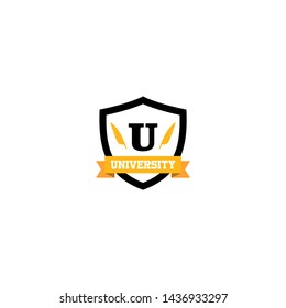University College Logo Badges Emblems Signs Stock Vector