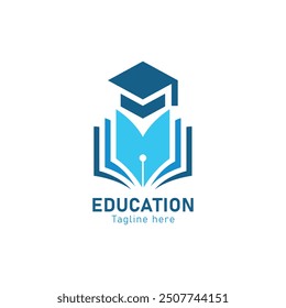 University, College Logo. Open book, Symbol of knowledge and education. University, Library and School logotype template 