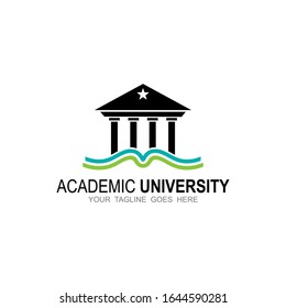 University college school academy crest logo, Education logo template, University icon