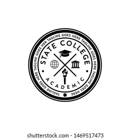 university and college school badge logo emblem